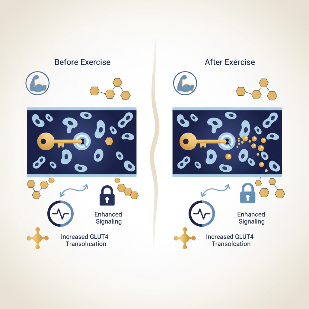 The Role of Exercise in Managing Insulin Resistance - Infographic illustration