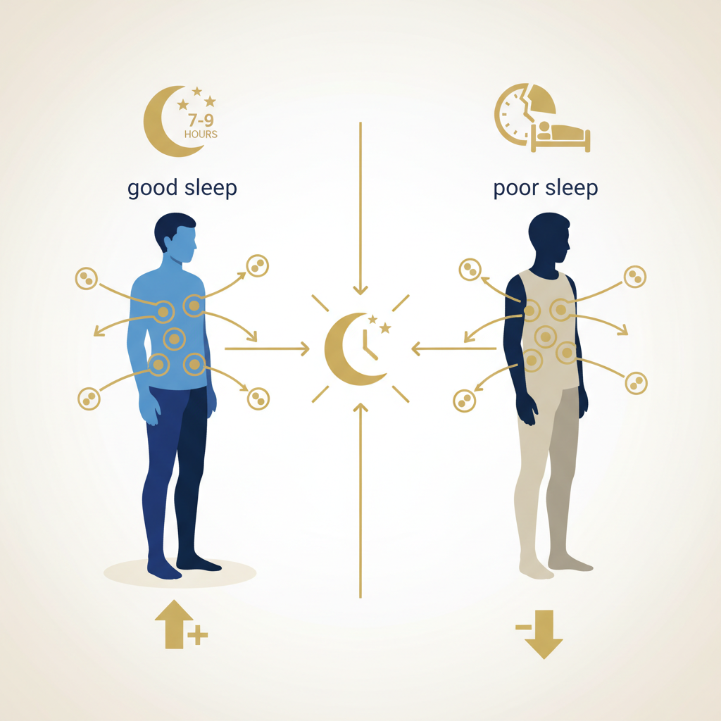How Sleep Affects Insulin Sensitivity - Infographic illustration