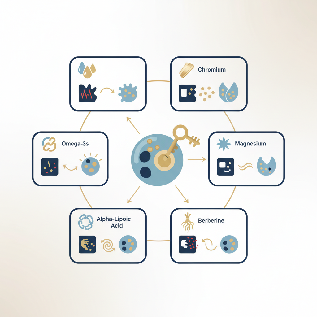 Supplements That Help Manage Insulin Resistance - Infographic illustration