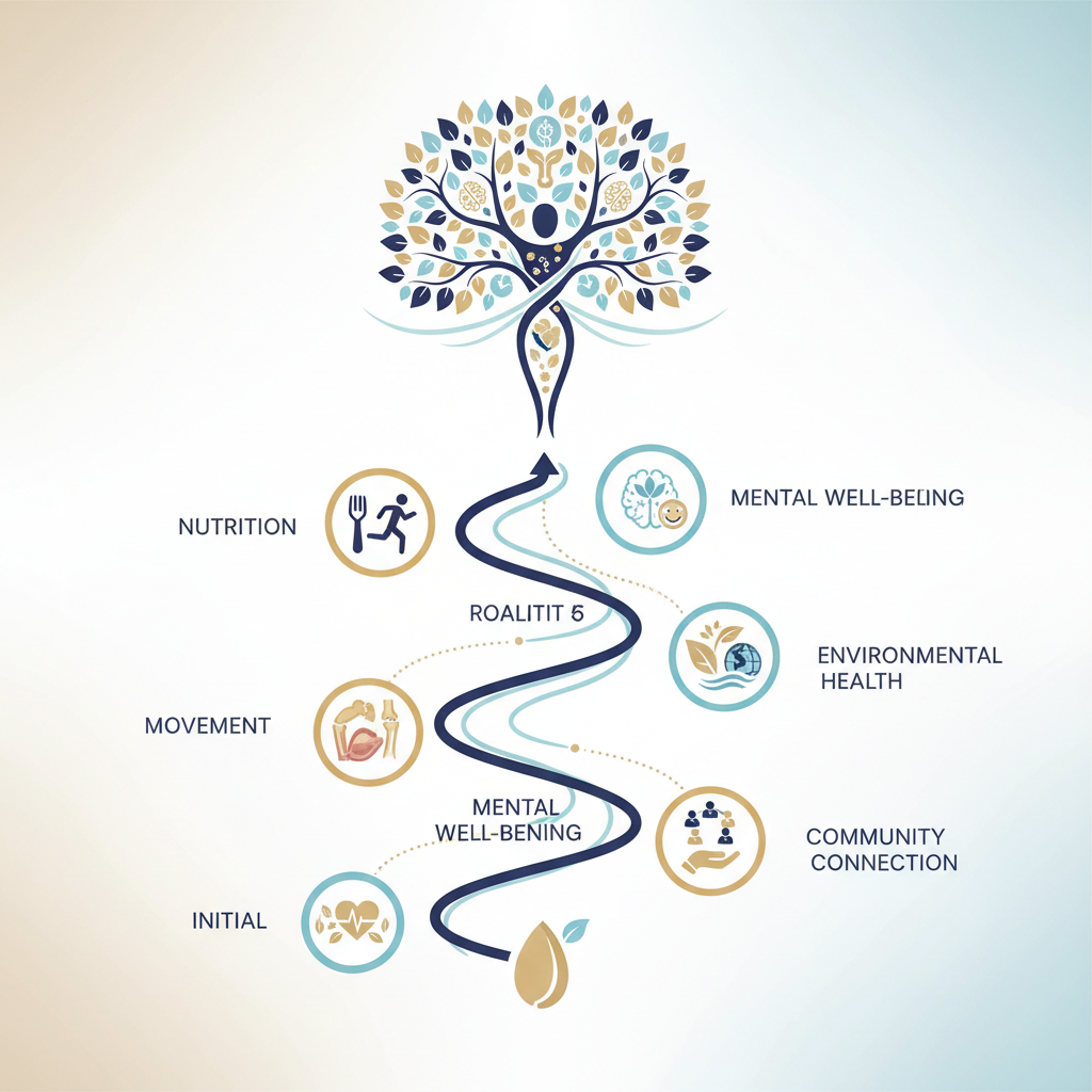 What is Sustainable Health and Why Does It Matter? - Infographic illustration