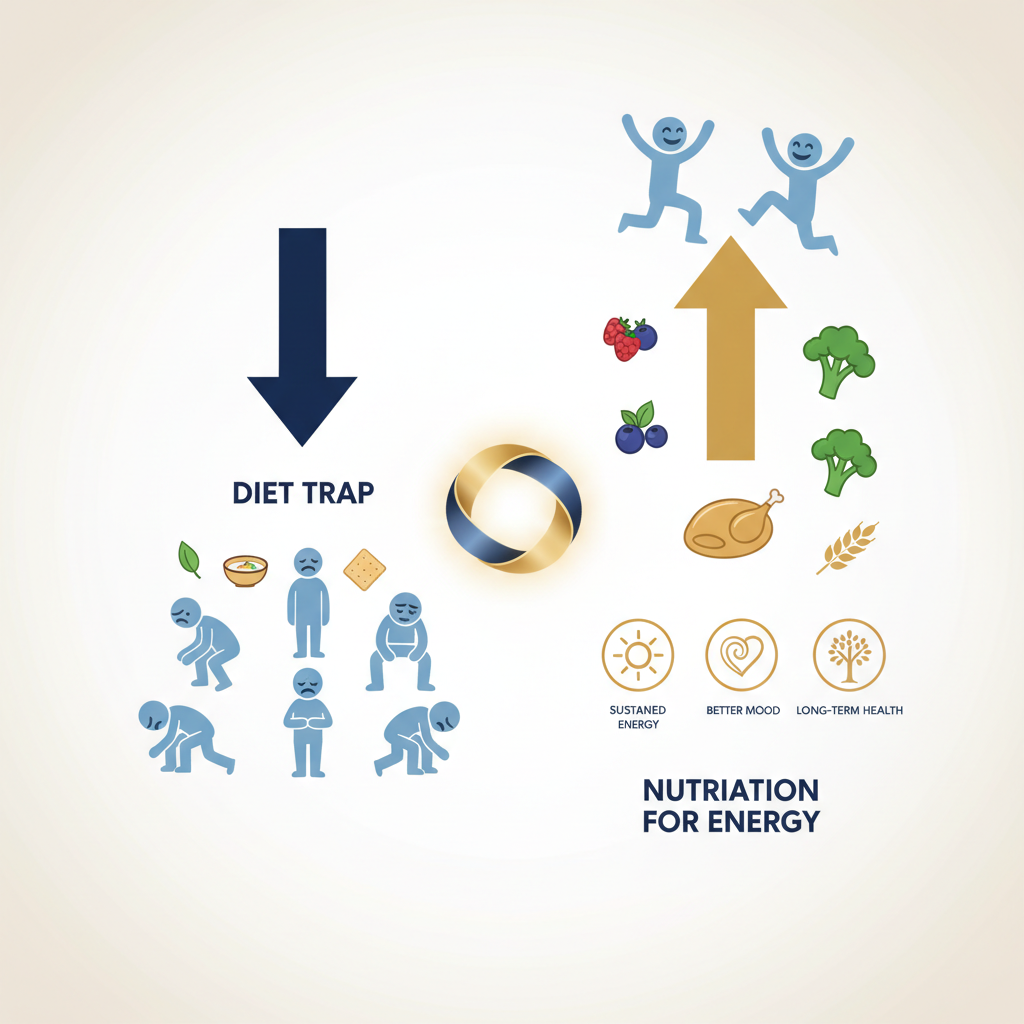 The Role of Nutrition in Sustainable Weight Management - Infographic illustration