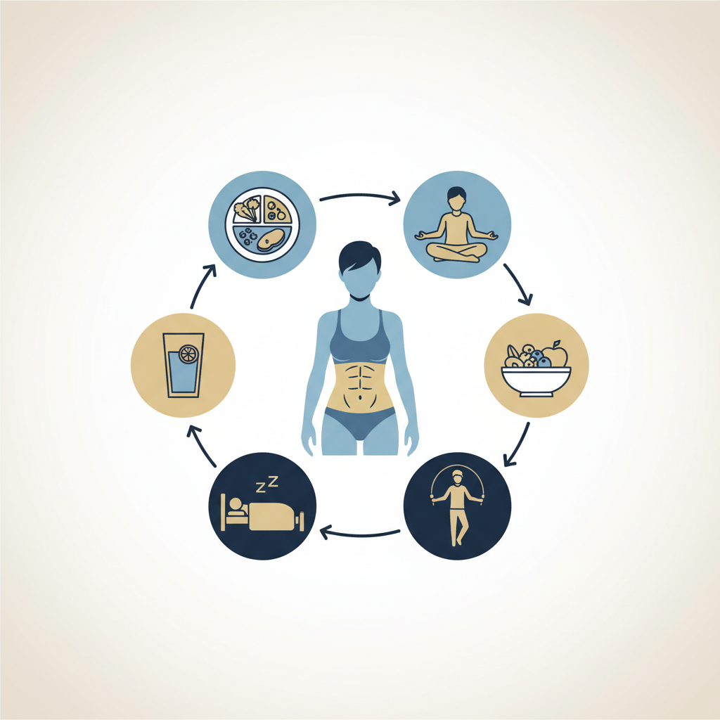 How to Lose Belly Fat Without Starving Yourself - Infographic illustration