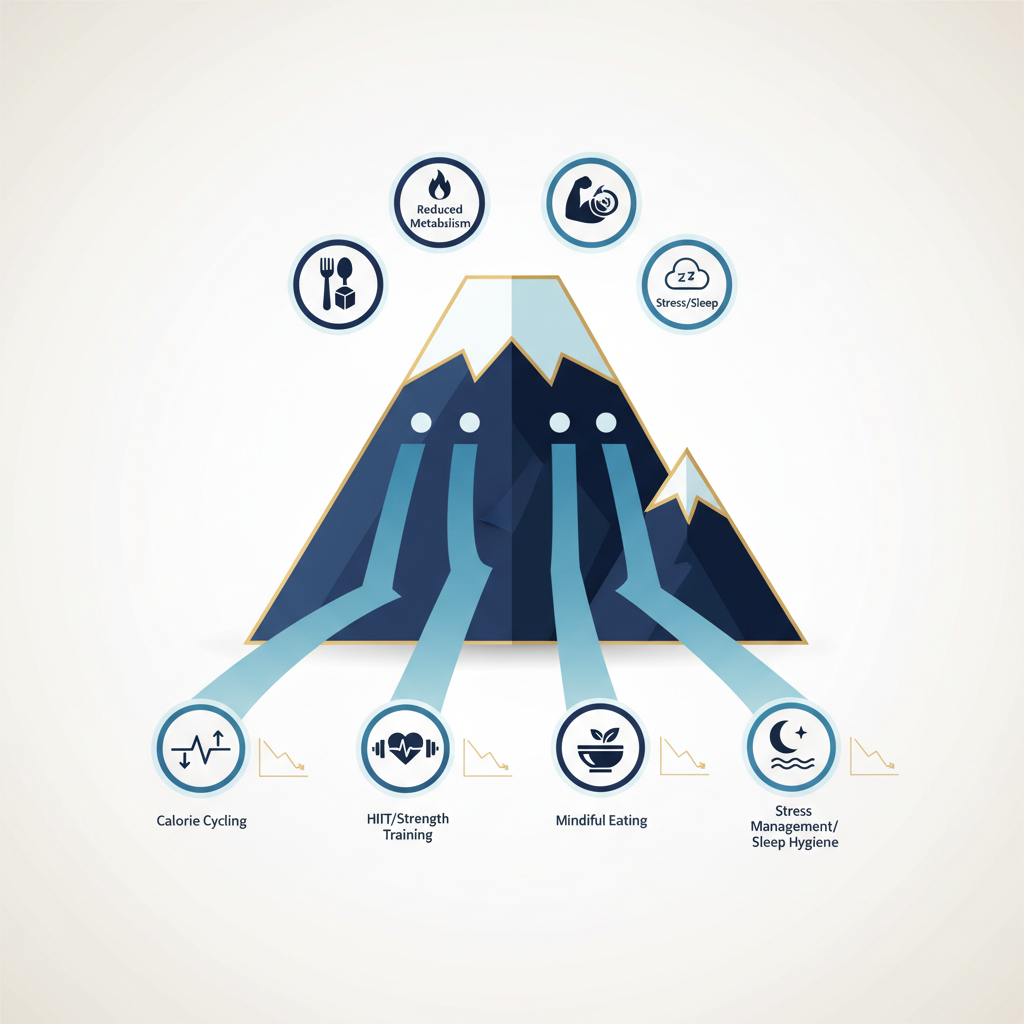 How to Break Through Weight Loss Plateaus - Infographic illustration
