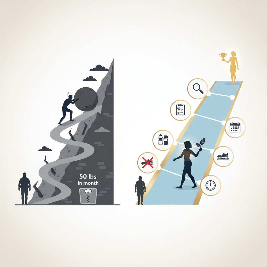 How to Set Realistic Weight Loss Goals - Infographic illustration