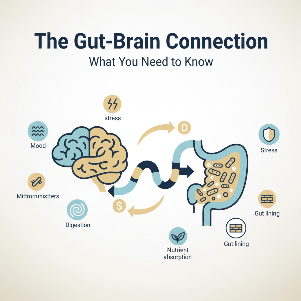 The Gut-Brain Connection: What You Need to Know - Infographic illustration