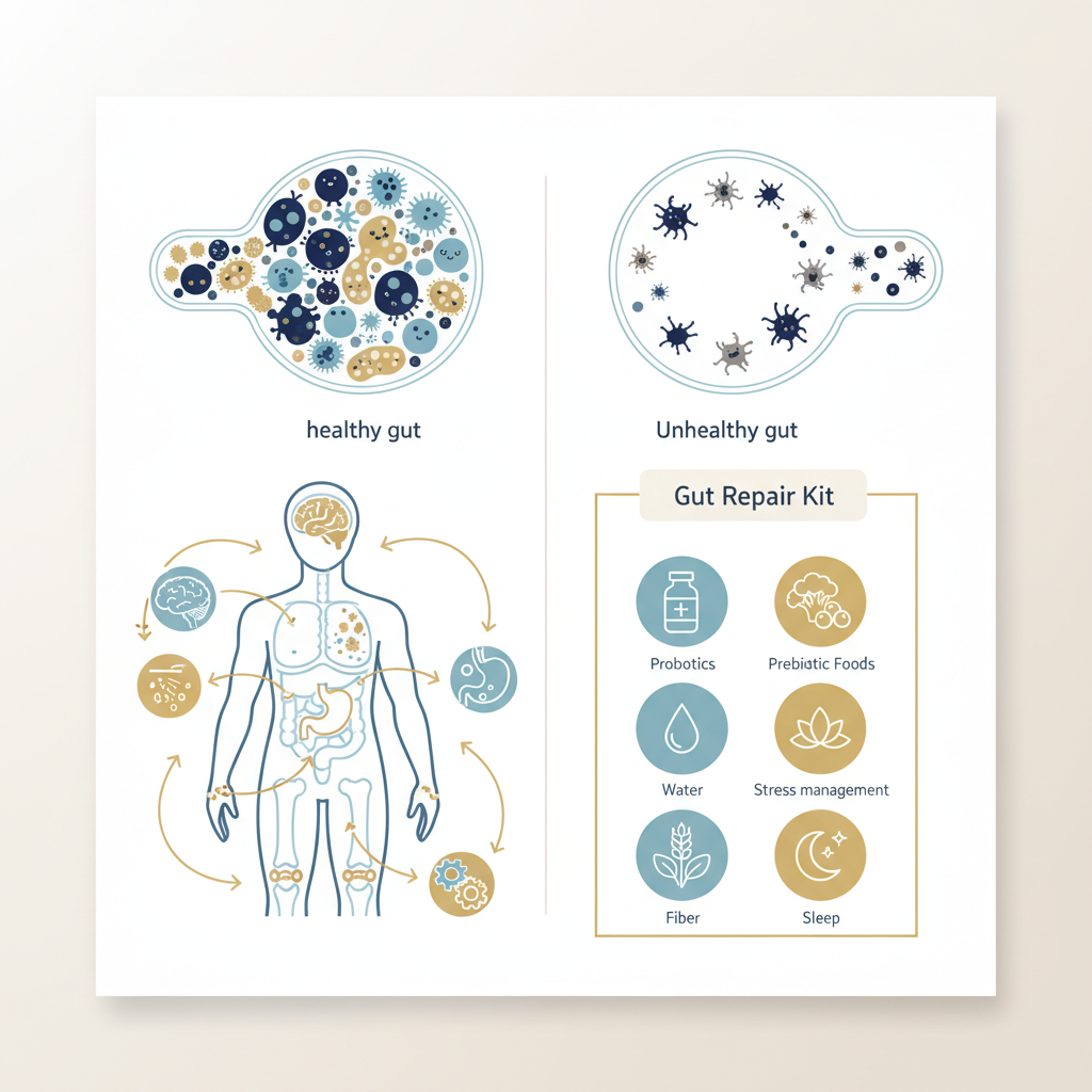Signs of an Unhealthy Gut and How to Fix It - Infographic illustration