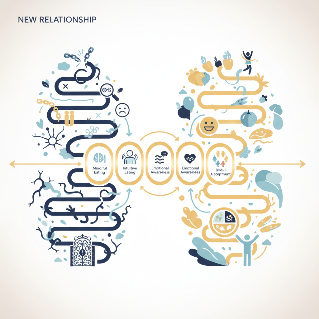 How to Change Your Relationship with Food - Infographic illustration