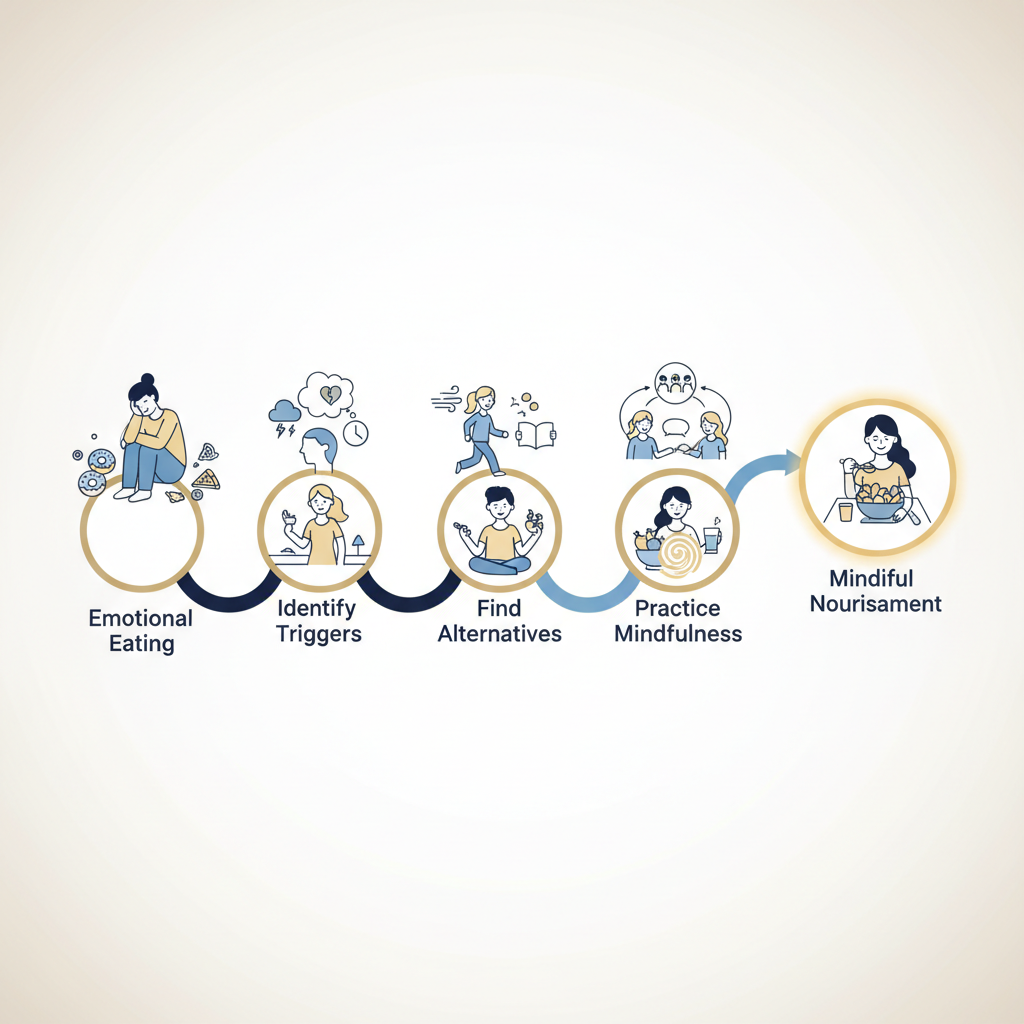 Breaking Free from Emotional Eating - Infographic illustration
