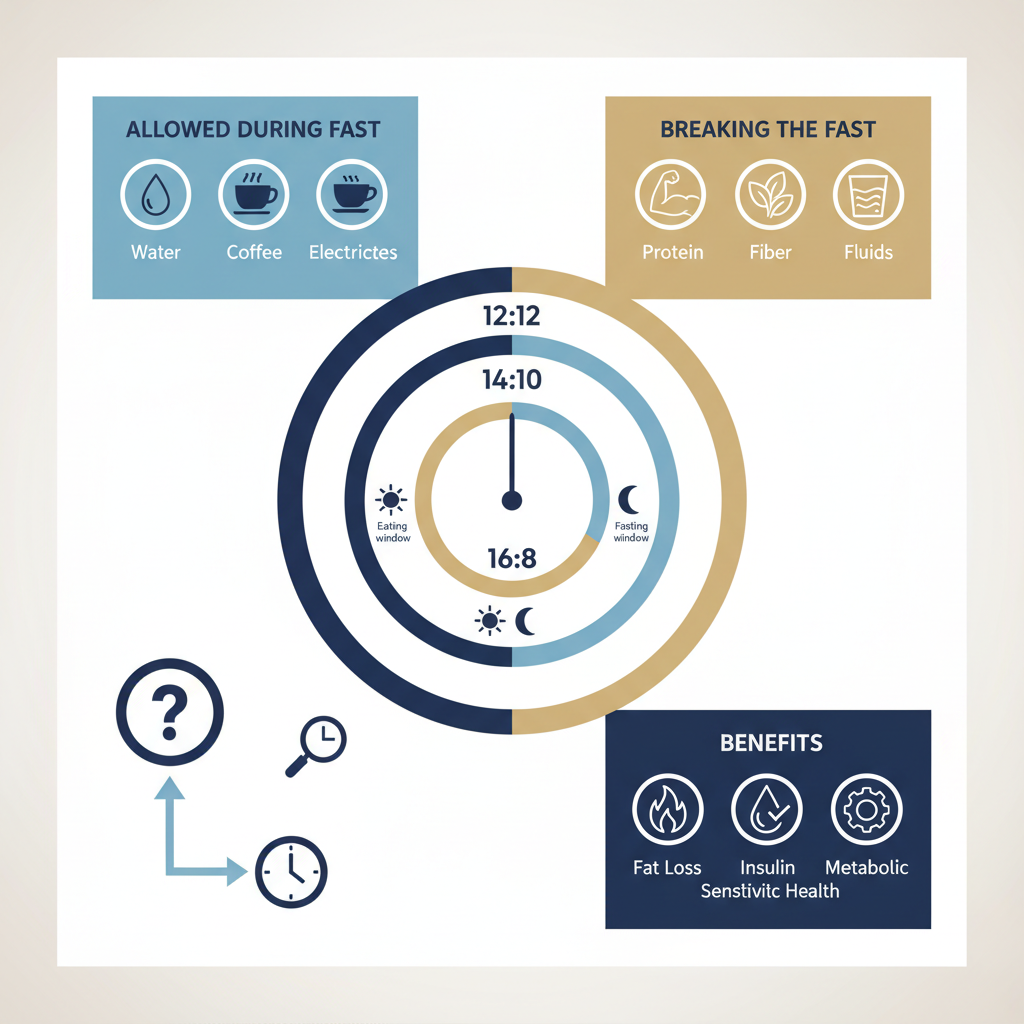 The Complete Intermittent Fasting Guide for Beginners: Everything You Need to Know in 2026 - Infographic illustration