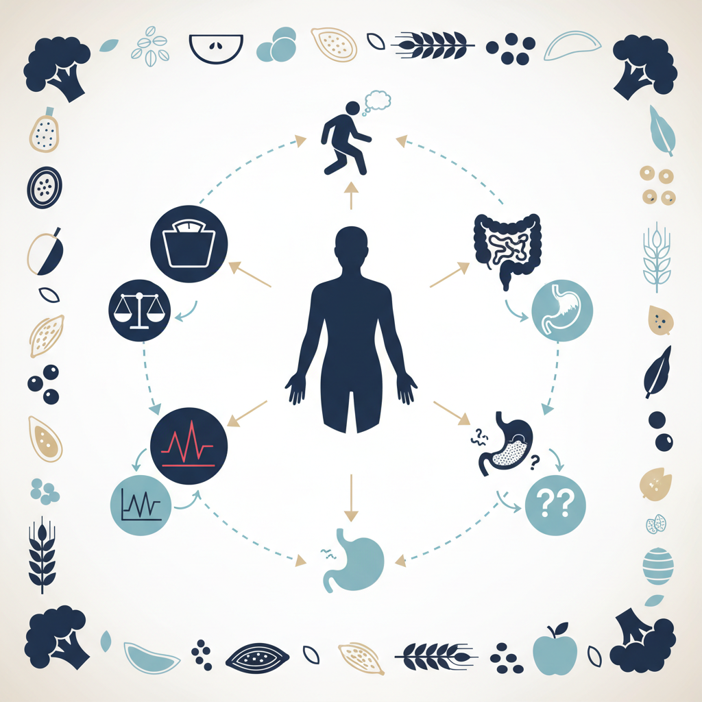 Five Signs Your Body Needs More Dietary Fiber - Infographic illustration