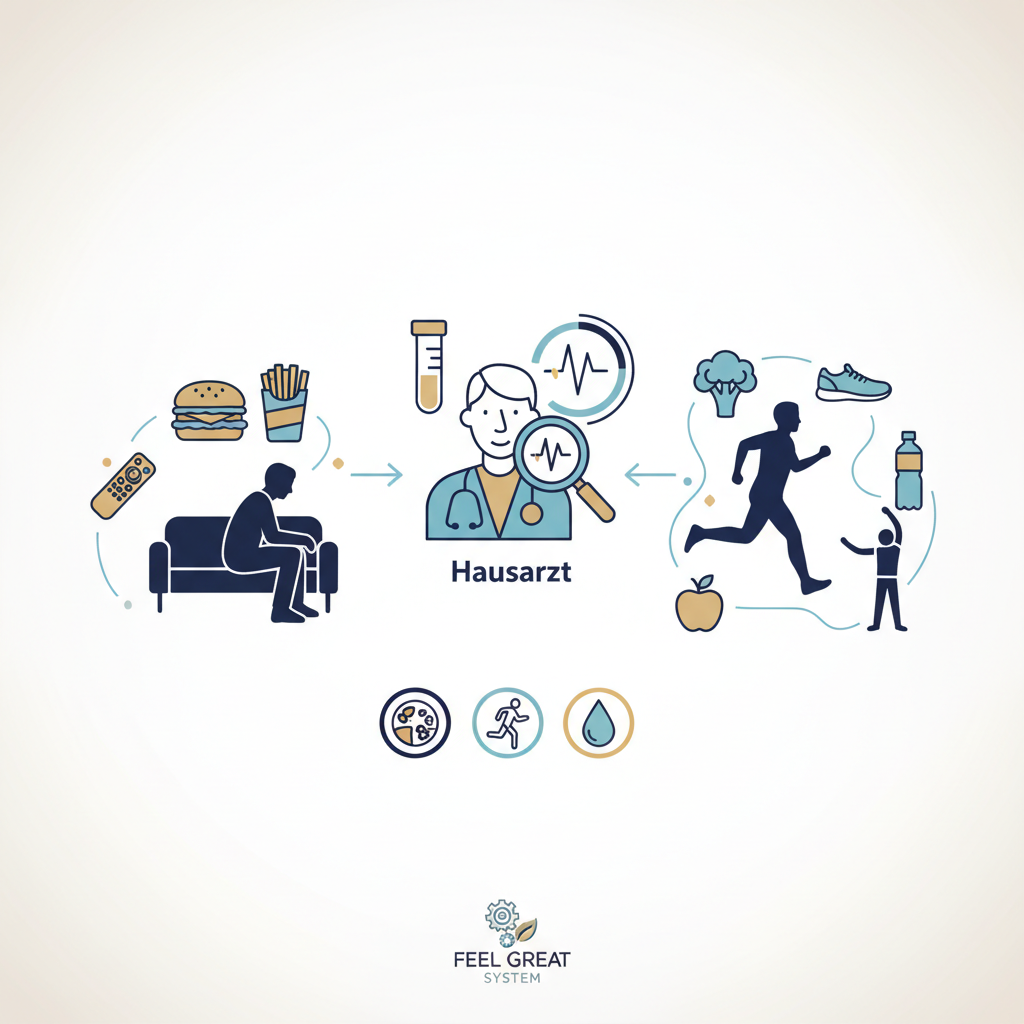 Prediabetes Germany prevention Hausarzt: Early Detection & Action - Infographic illustration