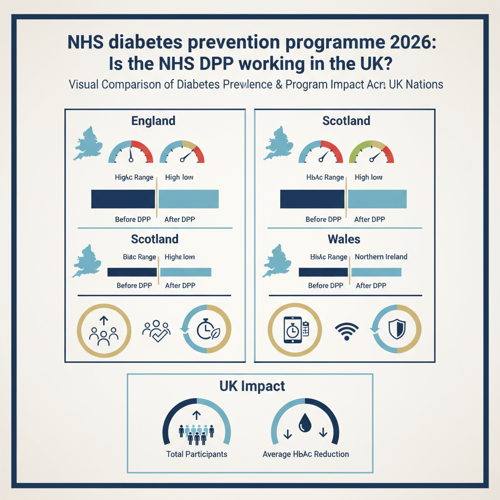 NHS diabetes prevention programme 2026: Is the NHS DPP working in the UK? - Infographic illustration