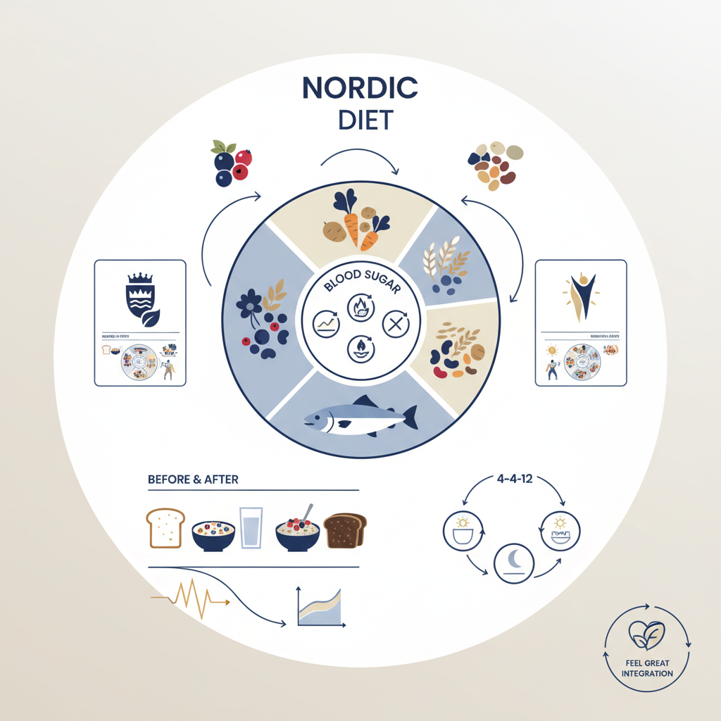 Nordic diet blood sugar Sweden Livsmedelsverket — Practical Guide for Swedes - Infographic illustration