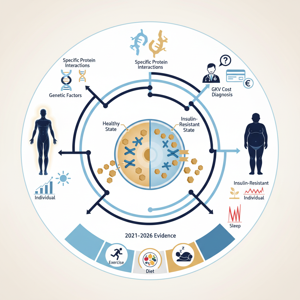 Insulin resistance research Max Planck Germany — key discoveries - Infographic illustration