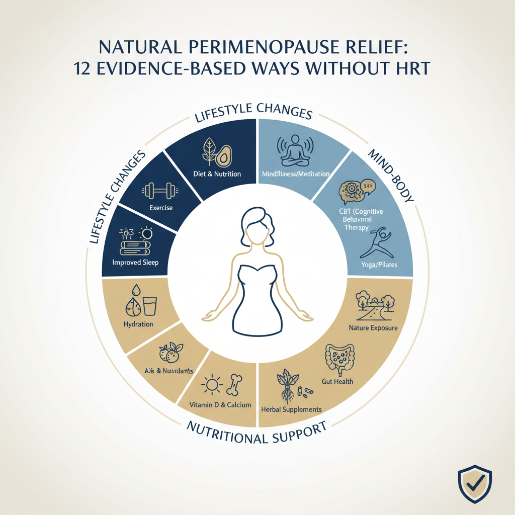 Natural Perimenopause Relief: 12 Evidence‑Based Ways Without HRT - Infographic illustration