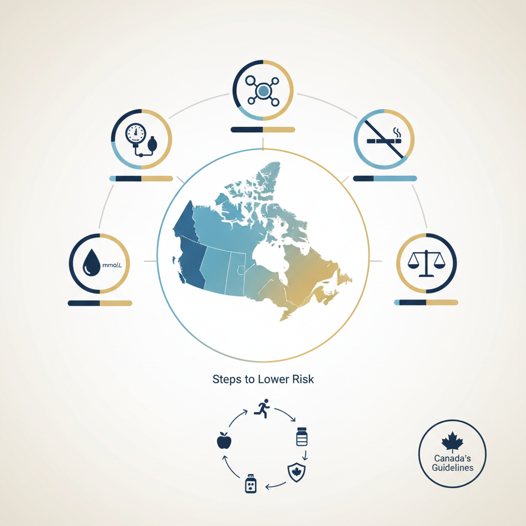 Cardiovascular risk factors Canada: A practical, evidence-based guide - Infographic illustration
