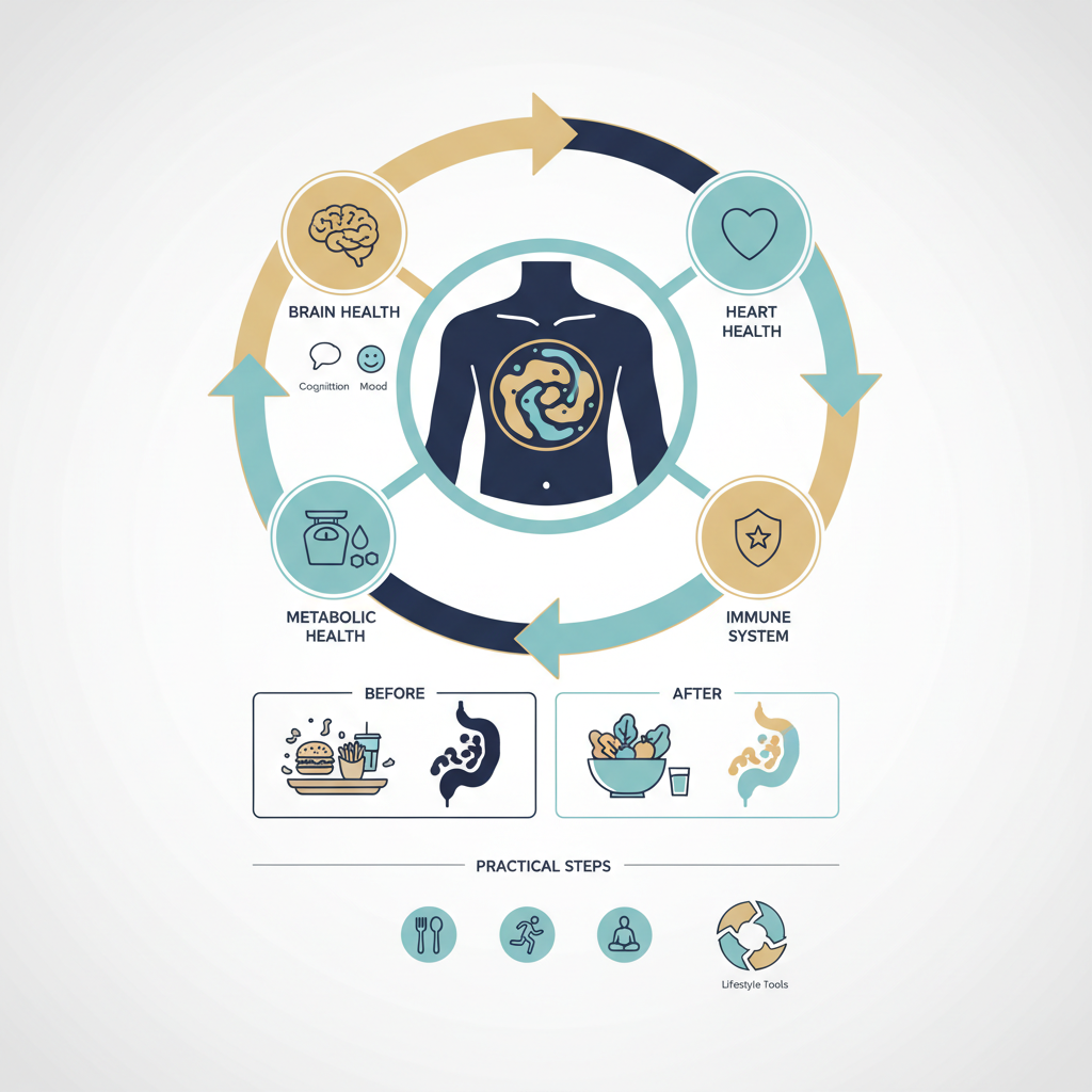 Gut Health Microbiome America: The Microbiome That Affects Everything - Infographic illustration