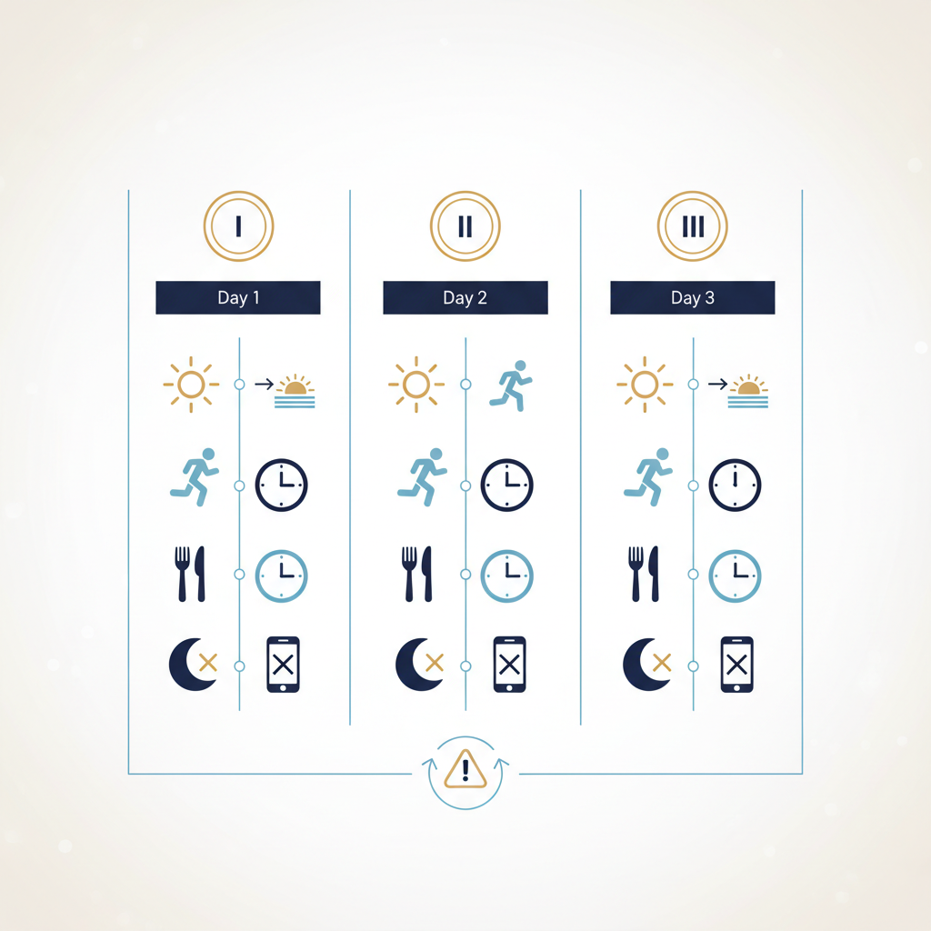 Reset Your Circadian Rhythm in 3 Days: Doctor-Backed Plan - Infographic illustration