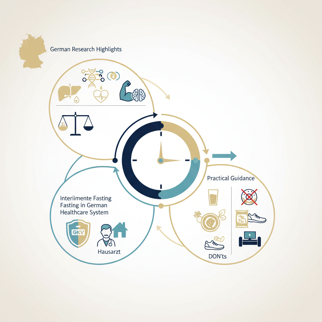 Intermittent fasting research Germany Helmholtz: latest German evidence - Infographic illustration