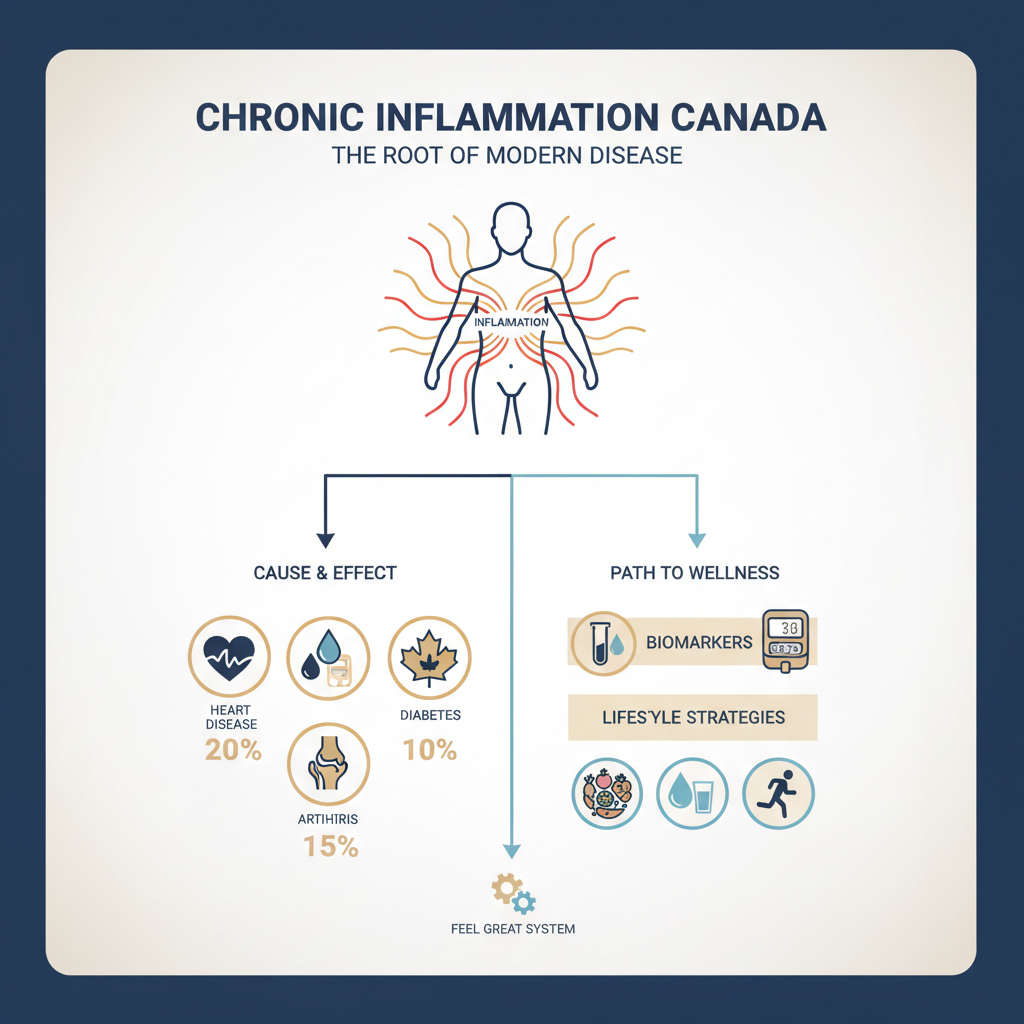 Chronic Inflammation Canada: The Root of Modern Disease - Infographic illustration