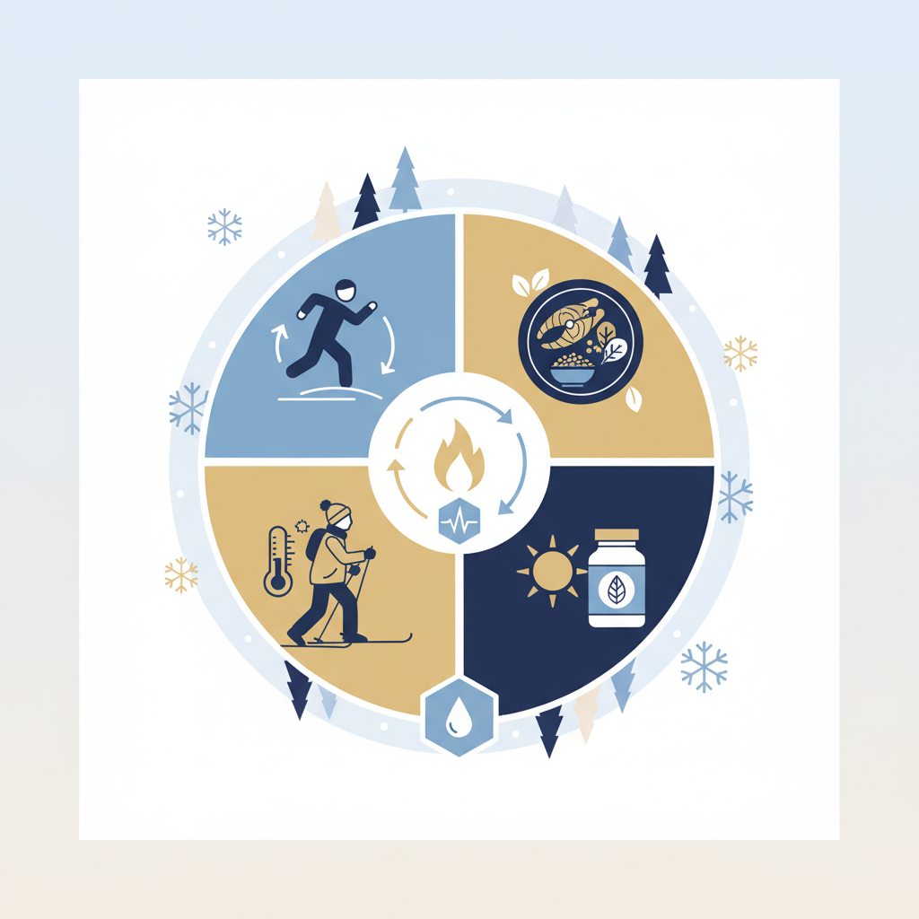 Winter health tips Canada metabolism: Keep your metabolism active this winter - Infographic illustration
