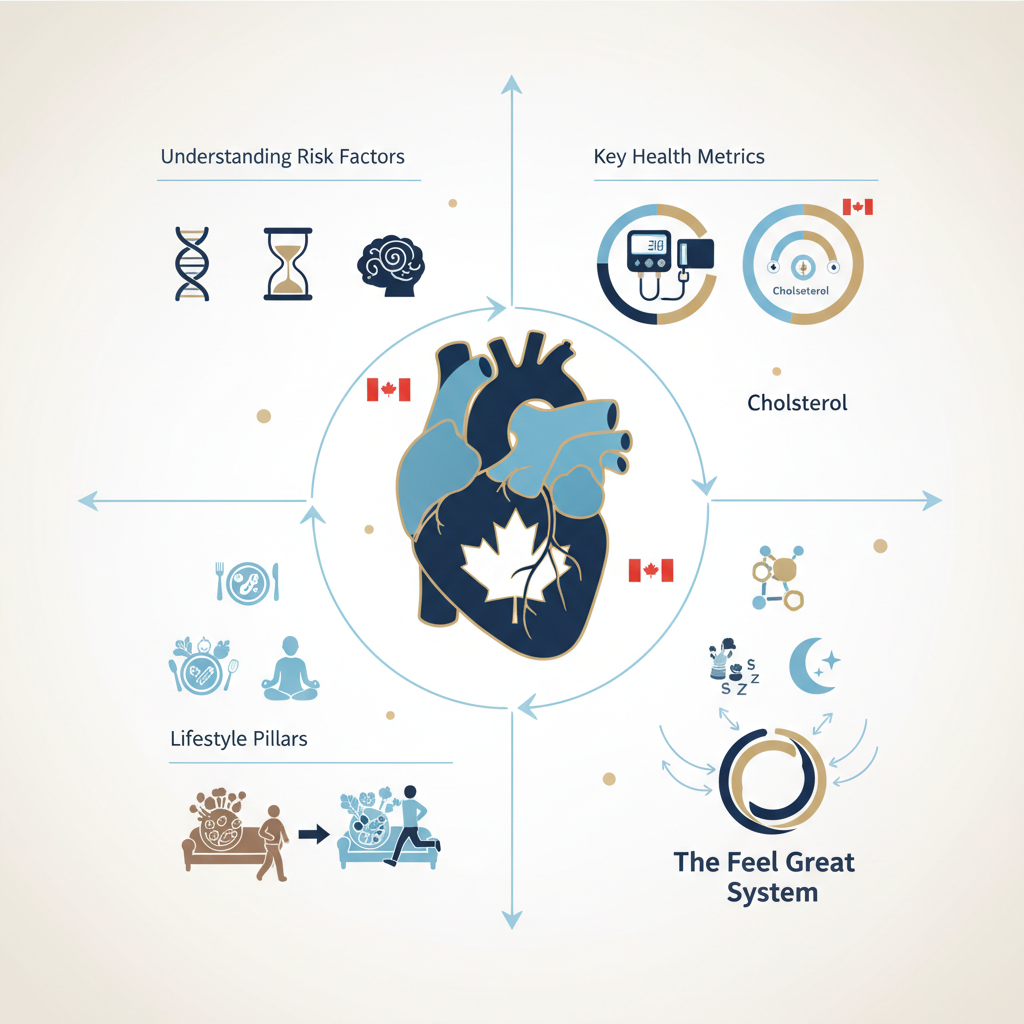 Heart disease prevention Canada: How to prevent heart disease (comprehensive) - Infographic illustration