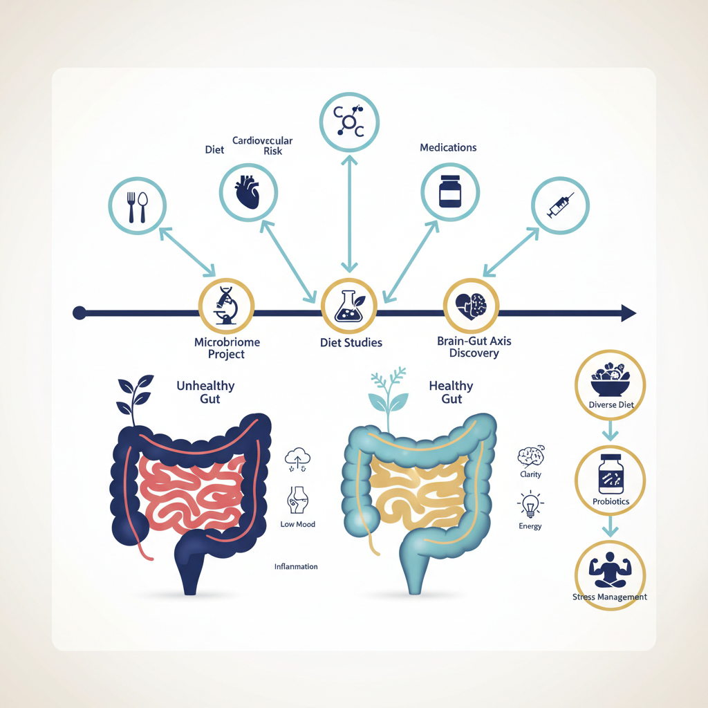 Gut Health Revolution: What American Research Shows — gut health research USA - Infographic illustration