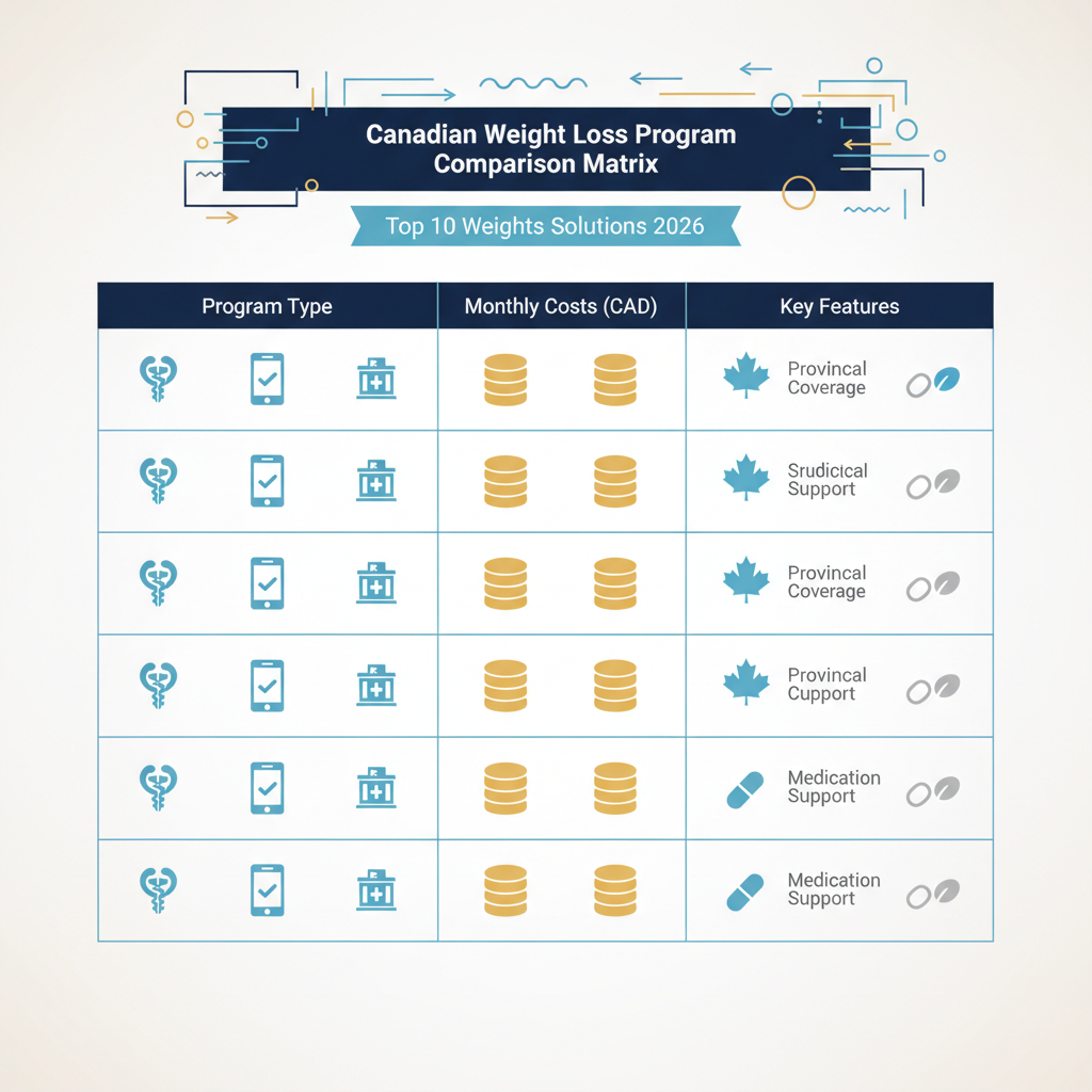 Top 10 Weight Loss Programs in Canada for 2026 - Infographic illustration