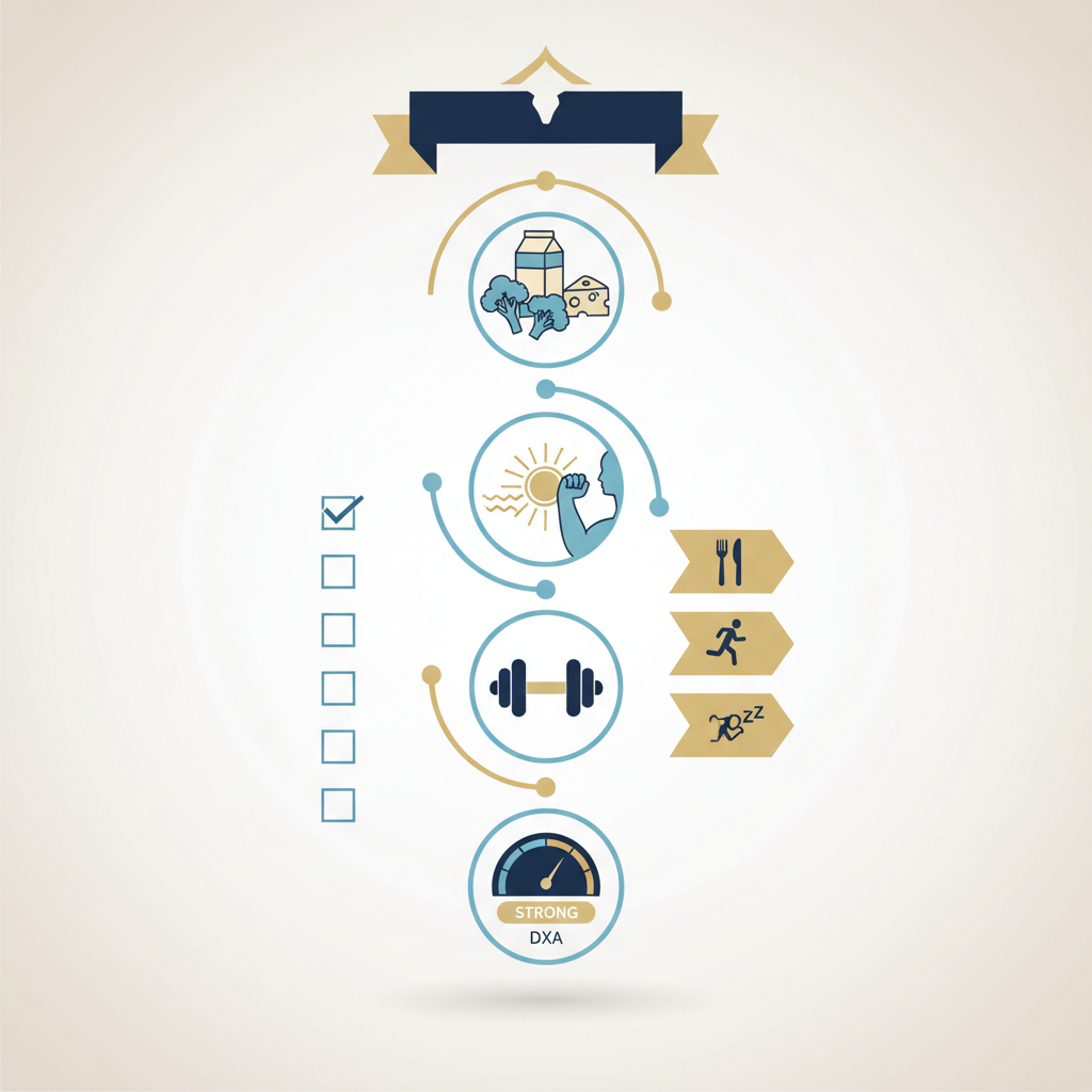 Bone Density Diet for Seniors: A Practical Healthy Aging Guide - Infographic illustration