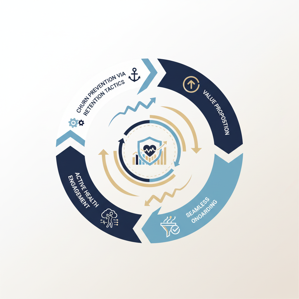 Subscription Health Business: Recurring Revenue Strategies (SEO) - Infographic illustration