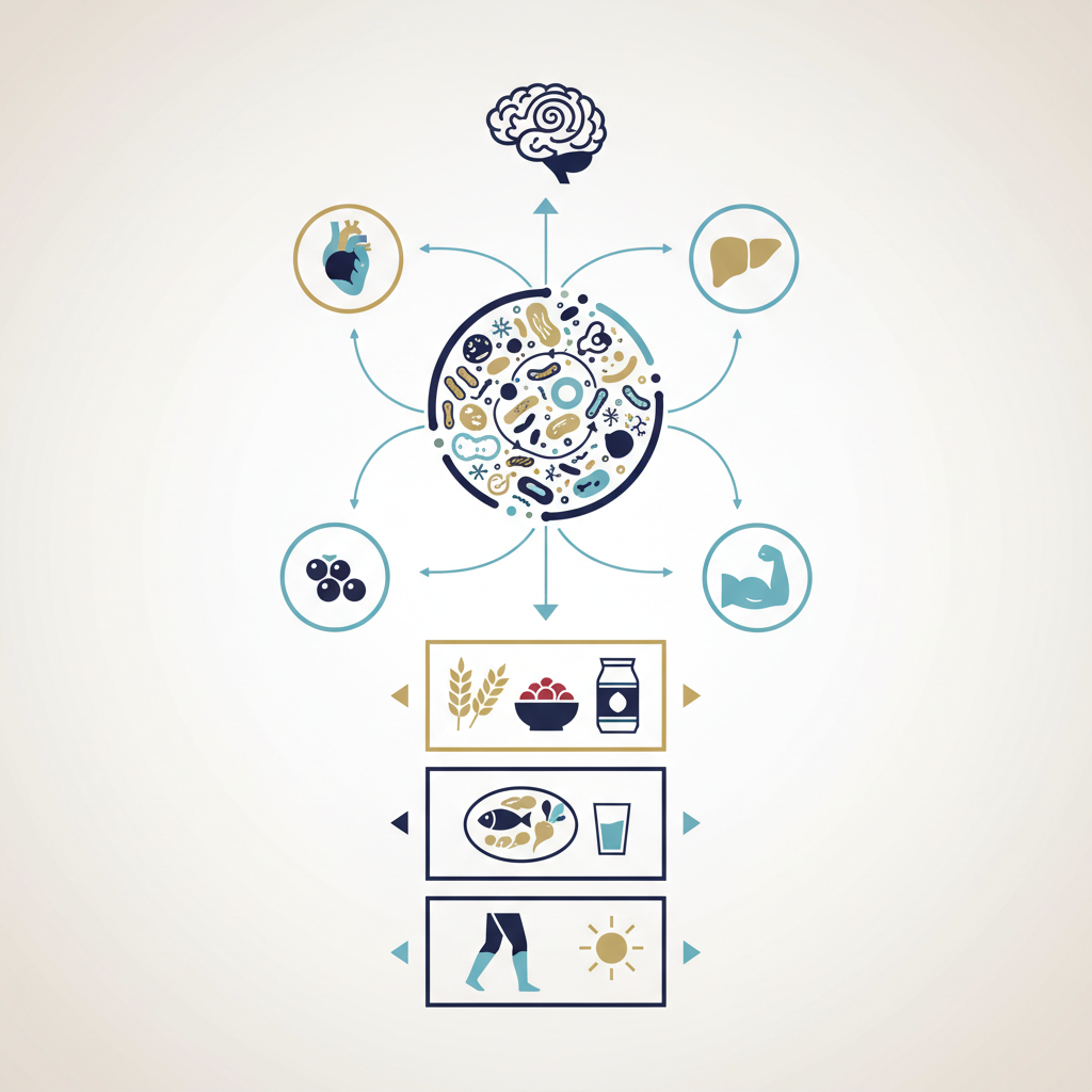 Gut health Sweden: Uppsala University research into the microbiome - Infographic illustration