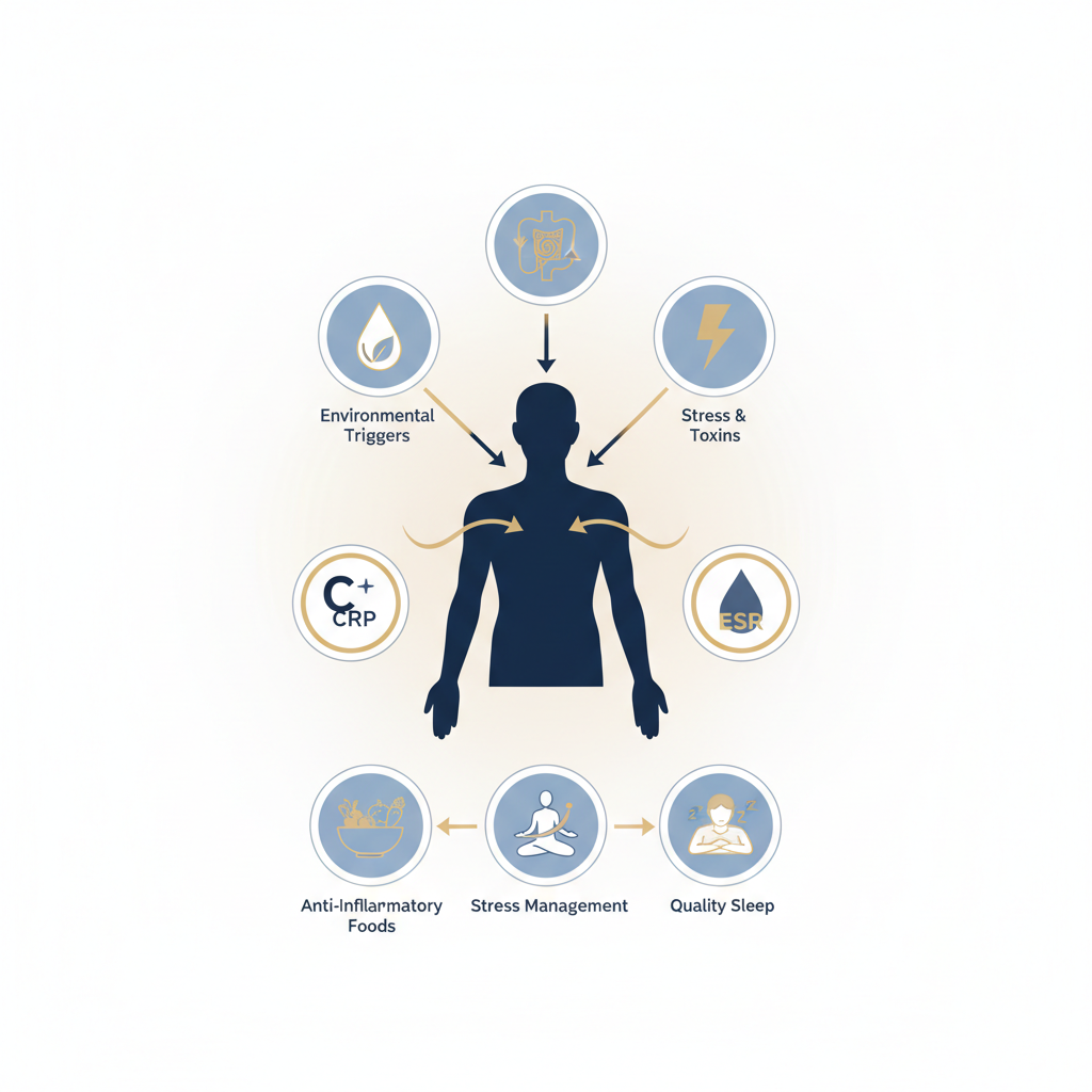Inflammation and Autoimmune Disease Connection: A Scientific, Practical Guide - Infographic illustration