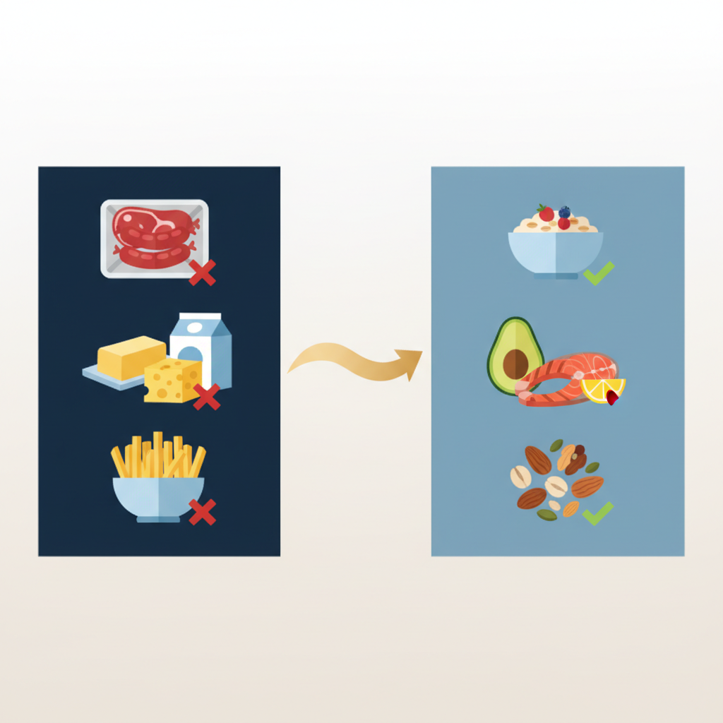 Heart Health Diet: A Practical Guide to Lower LDL Cholesterol Naturally - Infographic illustration