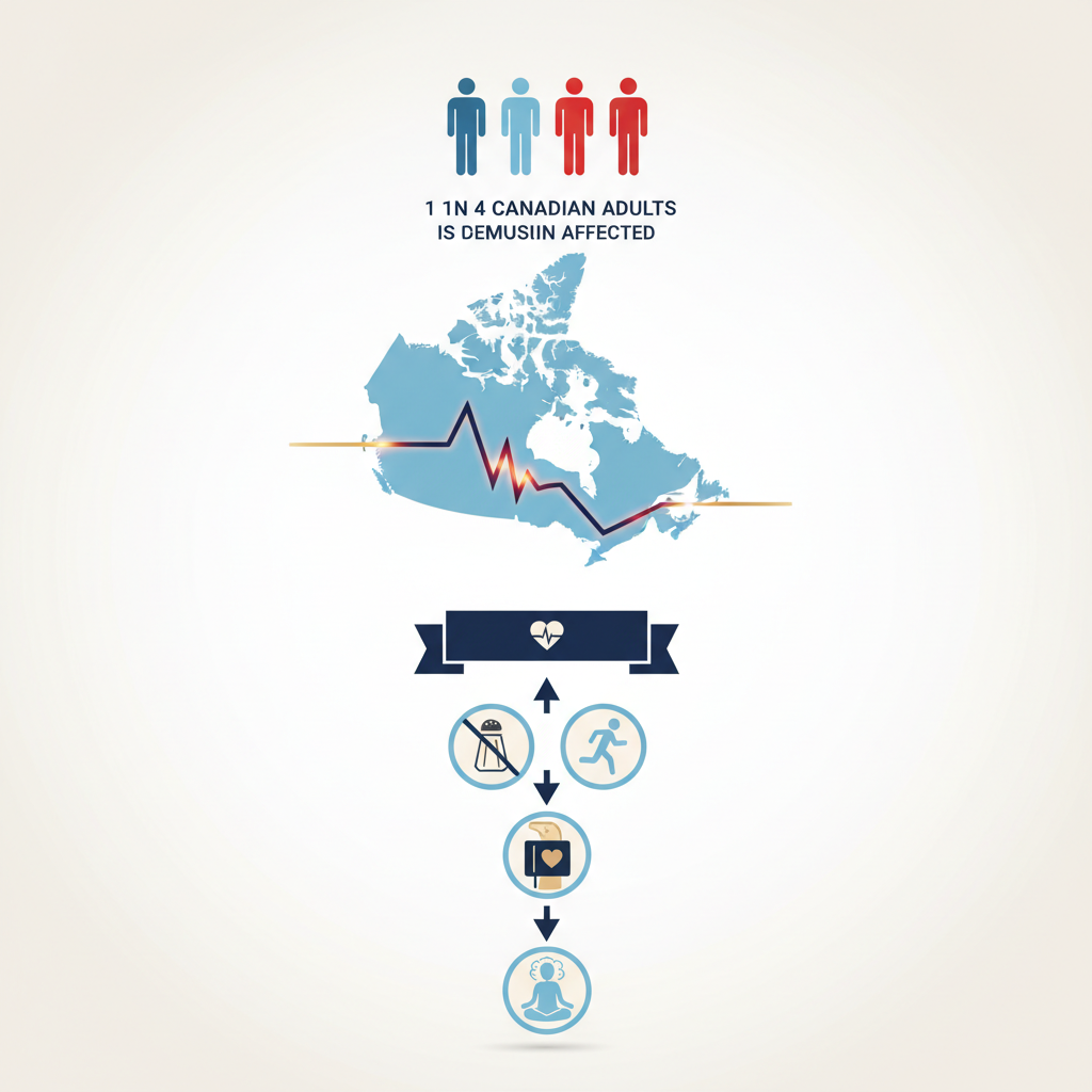 High Blood Pressure Canada Statistics: The Silent Crisis Affecting 7.5 Million Canadians - Infographic illustration