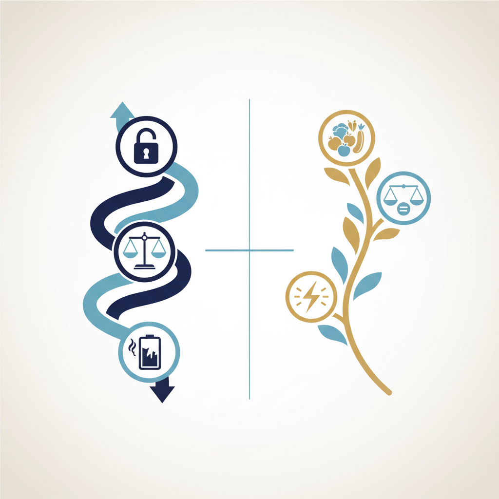 Why Restrictive Diets Fail: How to Say Goodbye to Deprivation Forever and Eat Mindfully - Infographic illustration