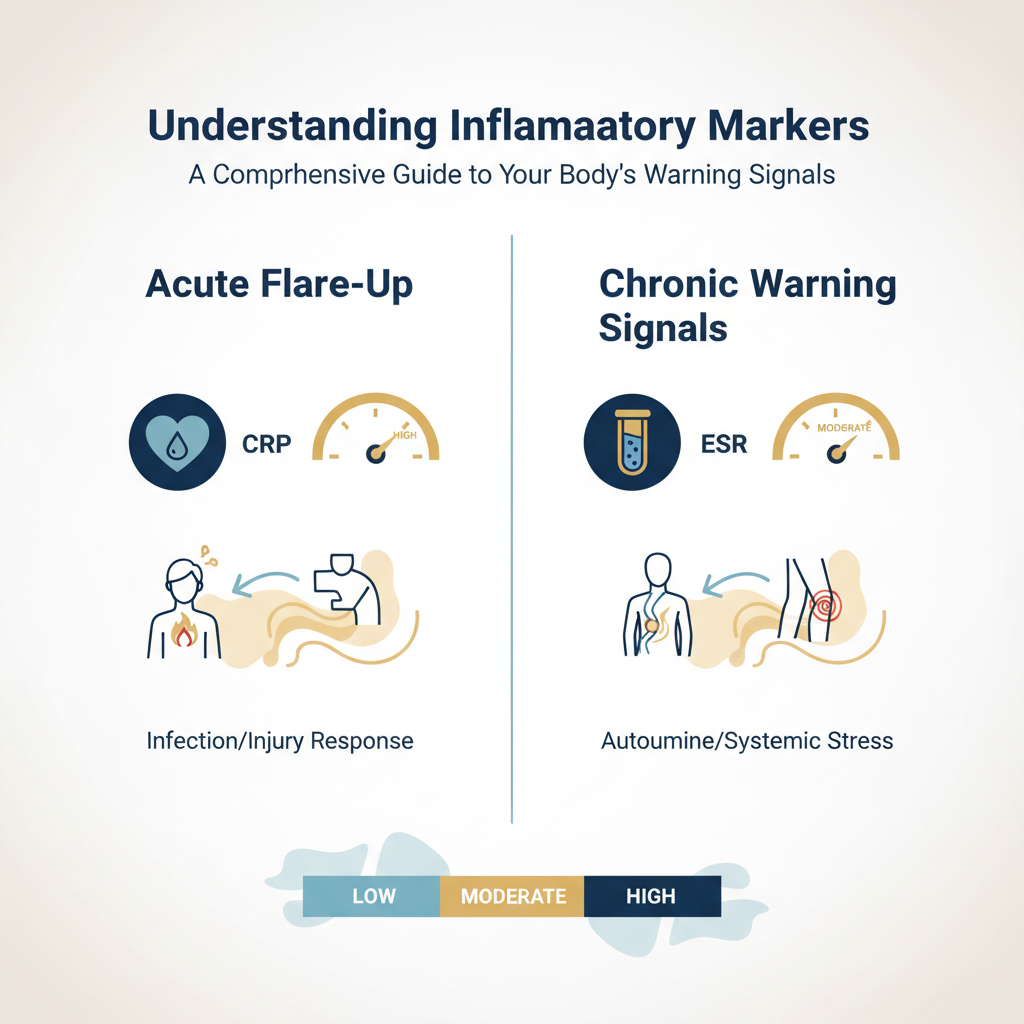 Understanding Inflammatory Markers: A Comprehensive Guide to Your Body's Warning Signals - Infographic illustration