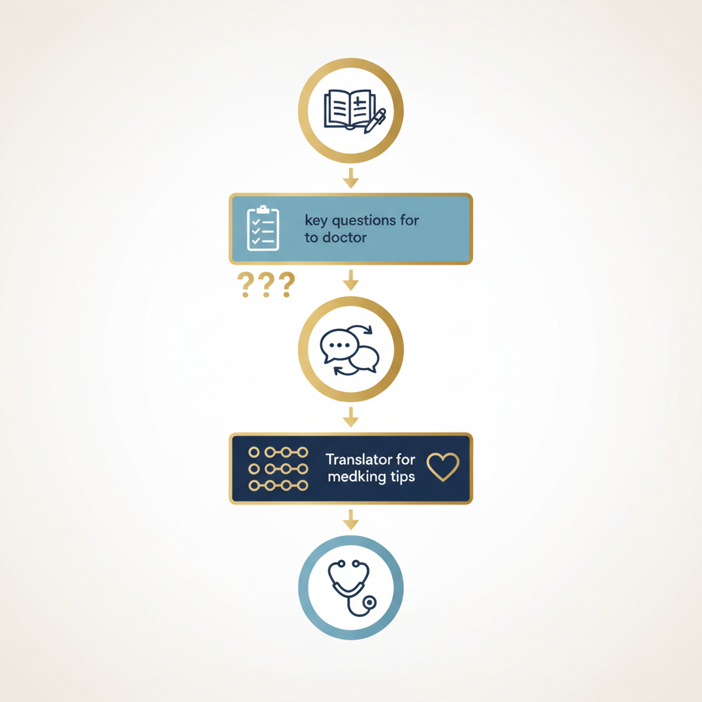 Gulf Women's Guide: Preparing for Health Visits and Asking the Right Questions - Infographic illustration