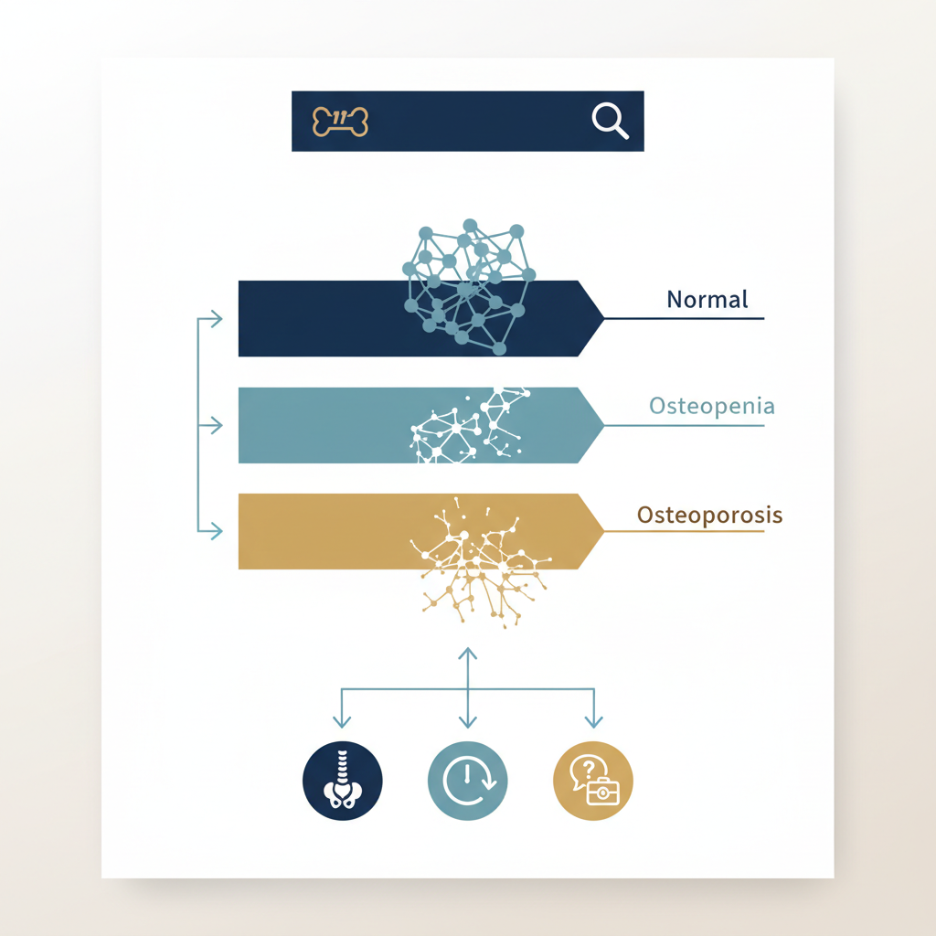 Understanding Bone Density Scan Terminology for Seniors: DEXA Guide - Infographic illustration