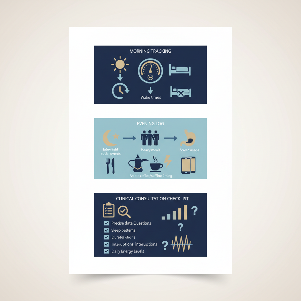 Gulf-Friendly Sleep Journal Guide: Building Your Daily Habit Log - Infographic illustration