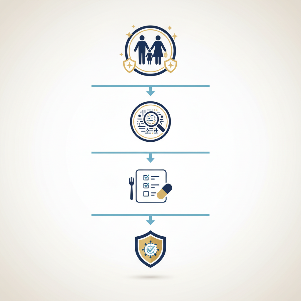 Building Family Health Literacy: Essential Skills for Informed Choices - Infographic illustration