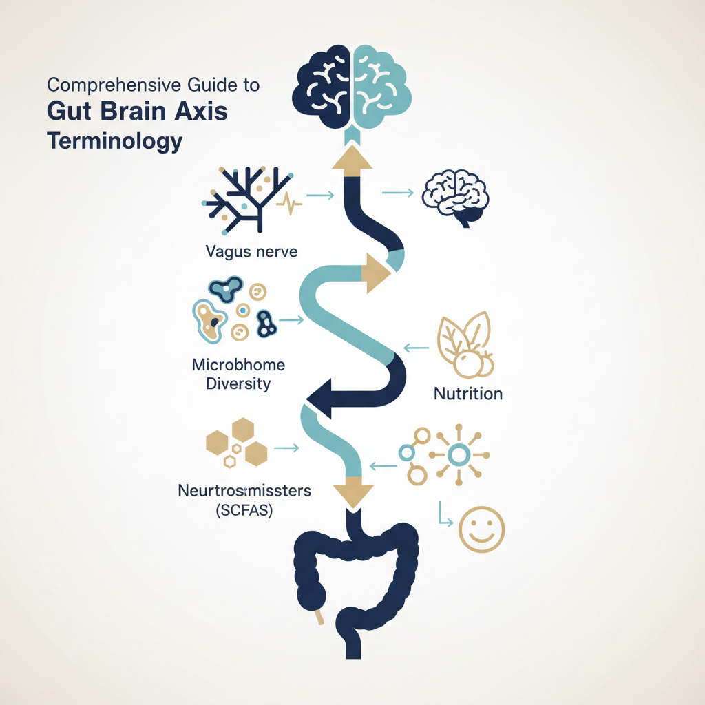 Comprehensive Guide to Gut Brain Axis Terminology: Enhancing Mental Health Literacy - Infographic illustration