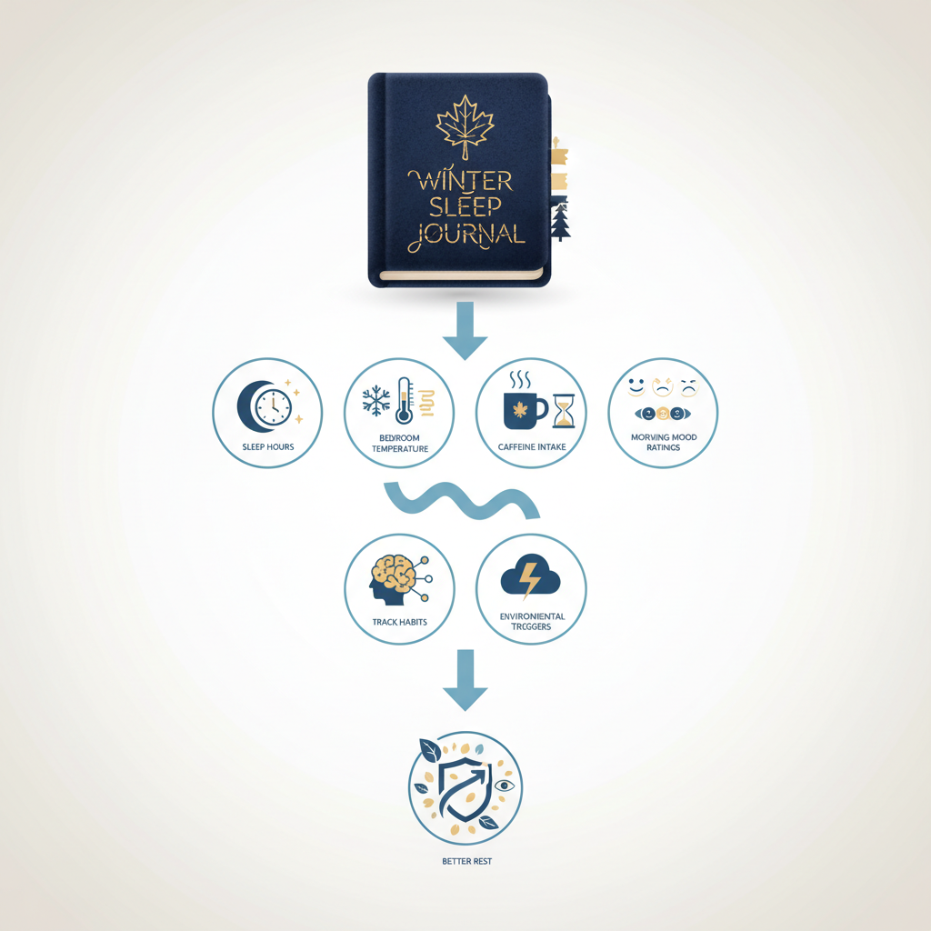 A Canadian Guide to Keeping a Sleep Journal: Strategies for Better Rest - Infographic illustration