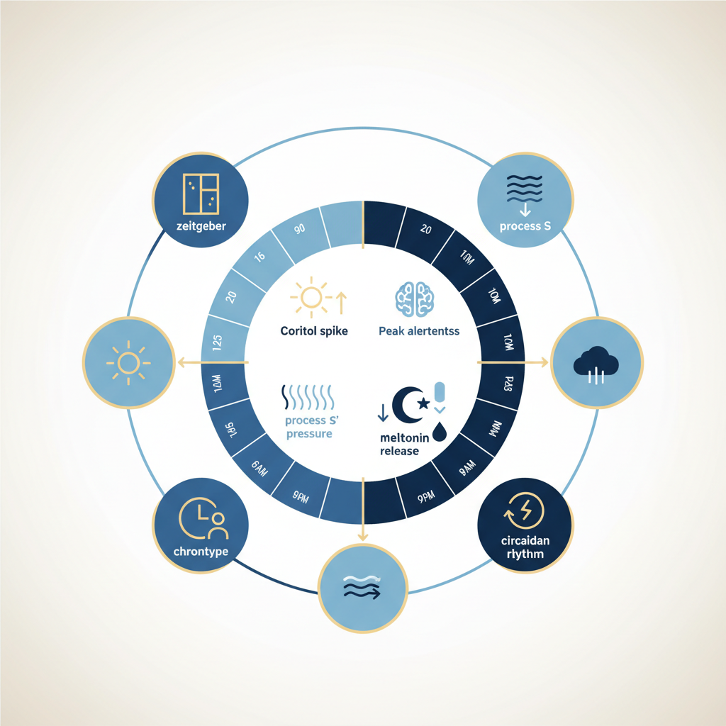 Educational Guide to Circadian Rhythm Science Terminology - Infographic illustration