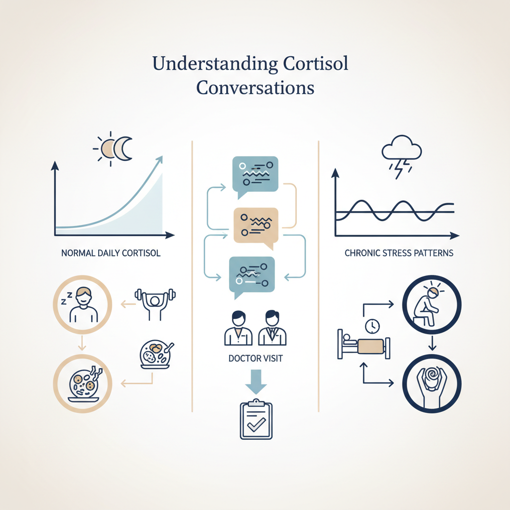Understanding Cortisol Conversations: A Comprehensive Guide to Hormonal Health Literacy - Infographic illustration