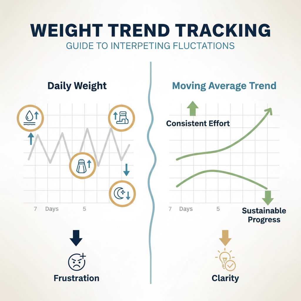 Weight Trend Tracking: Guide to Interpreting Fluctuations - Infographic illustration