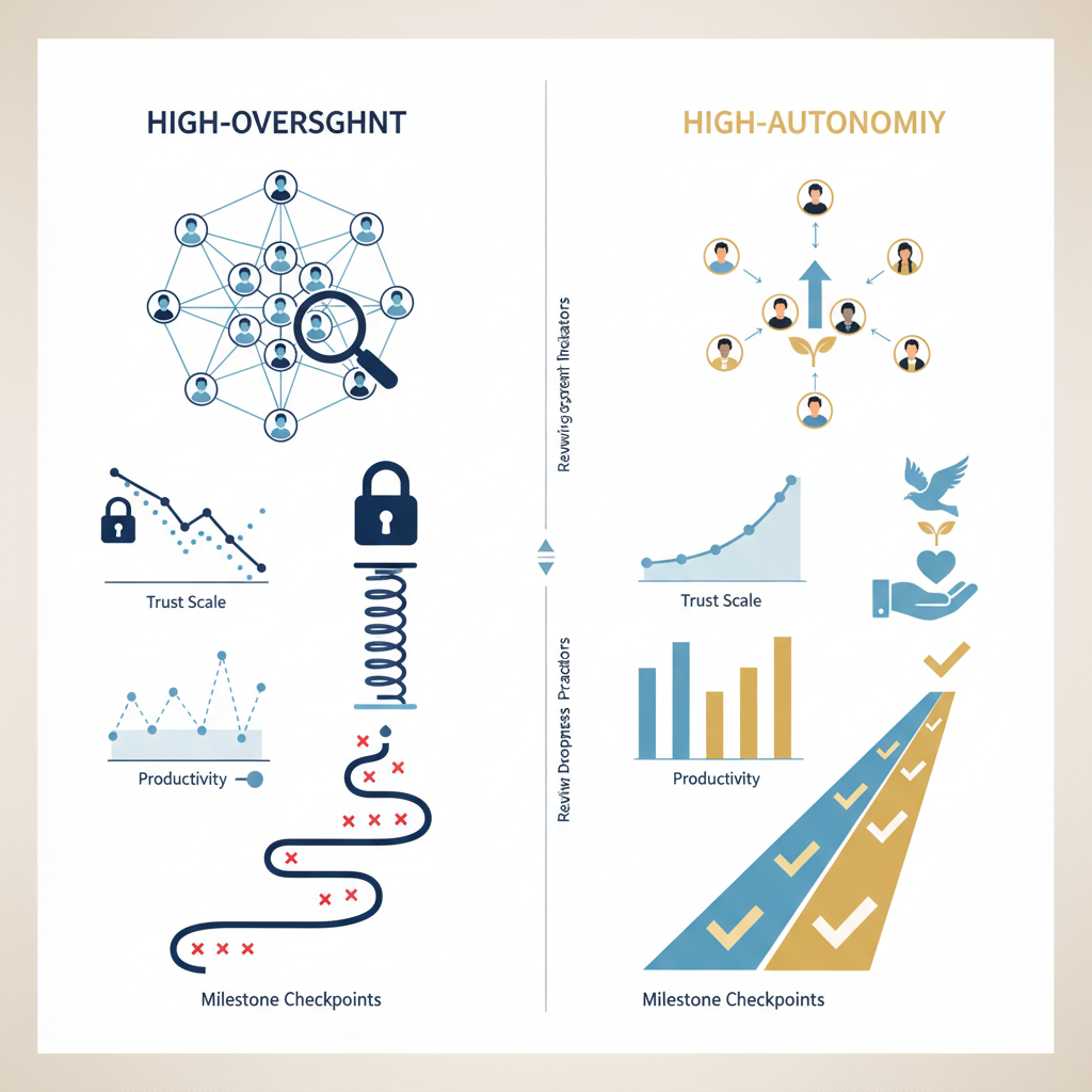 Team Development Indicators: Reviewing Progress Practically - Infographic illustration