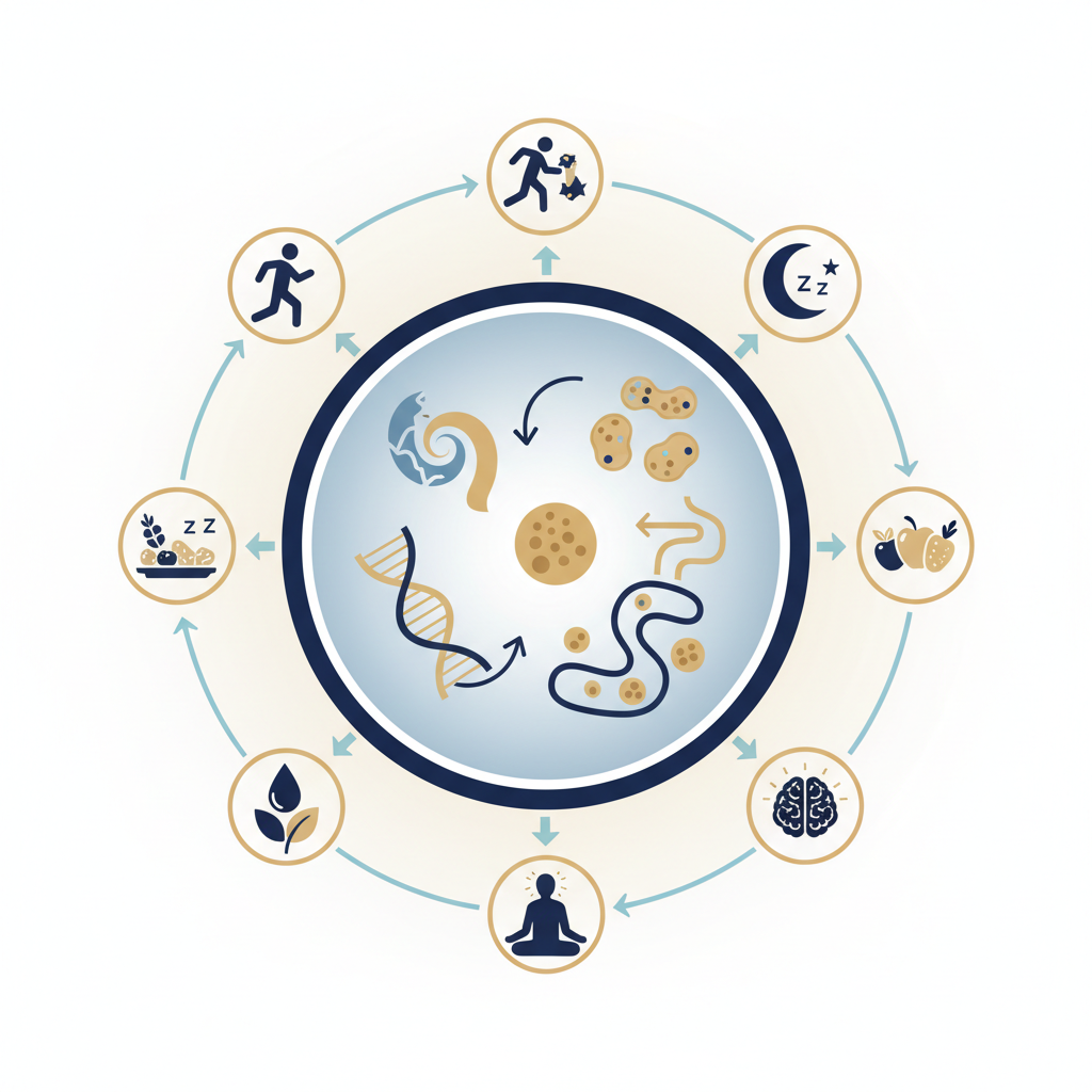 Visualizing the Hallmarks of Aging: A Clearer Choice for Understanding Longevity - Infographic illustration