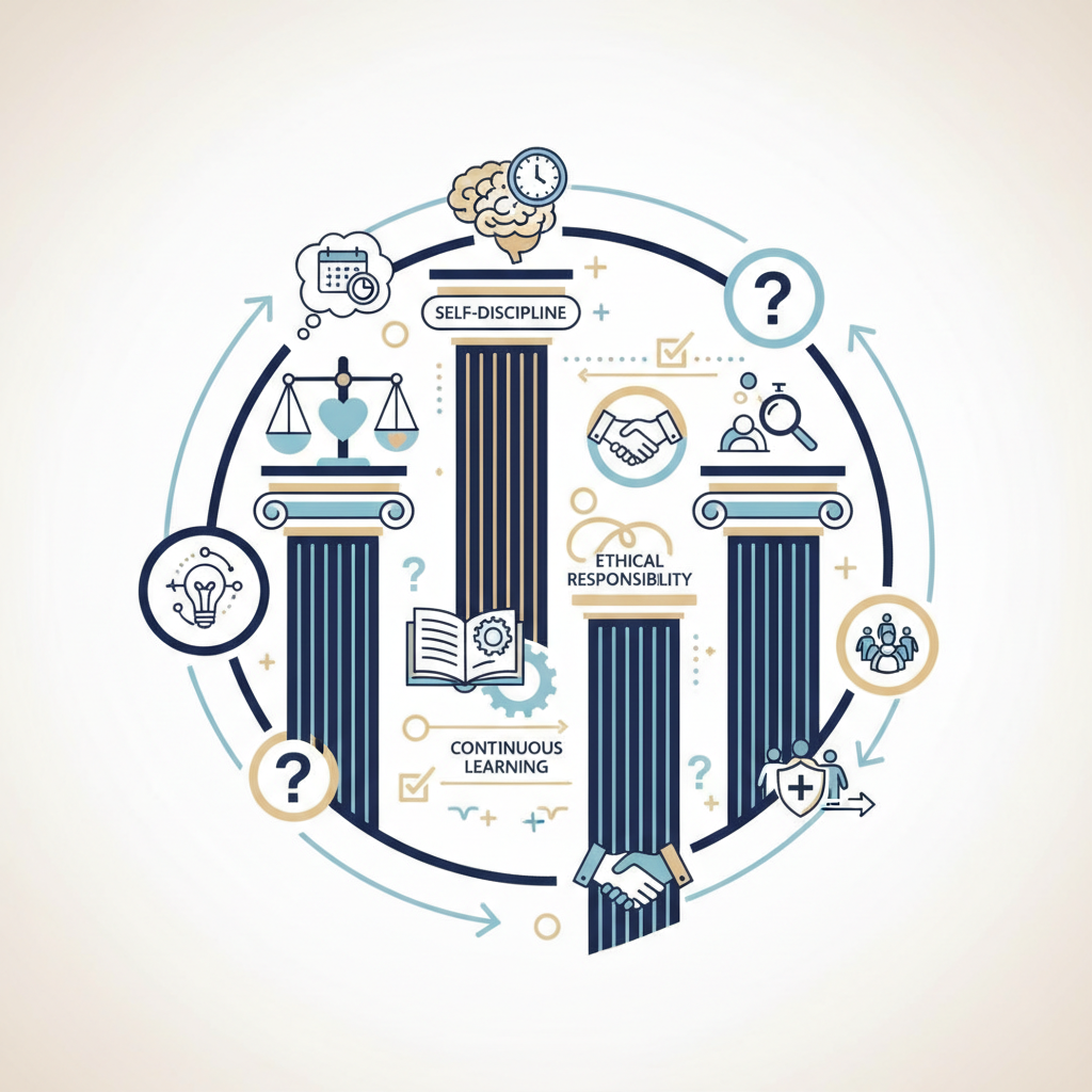 Flexible Work: Responsibilities and Realistic Questions - Infographic illustration