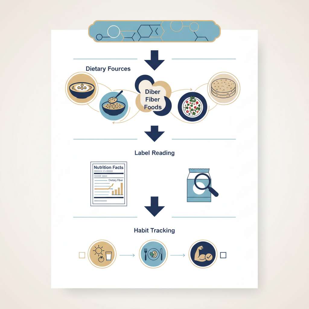 Understanding Dietary Fiber in Traditional Arab and Gulf Foods - Infographic illustration