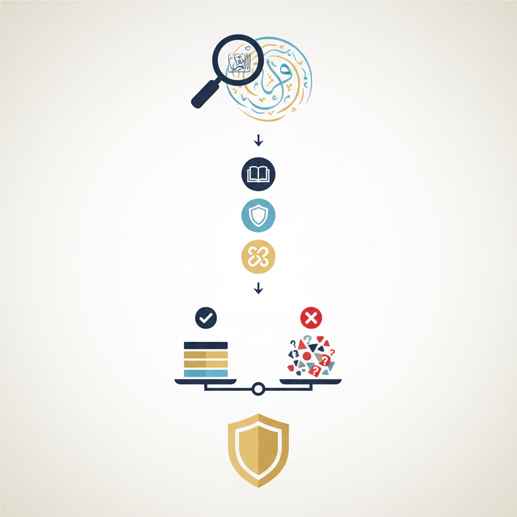 How to Evaluate Health Claims in Arabic Content: A Literacy Guide - Infographic illustration